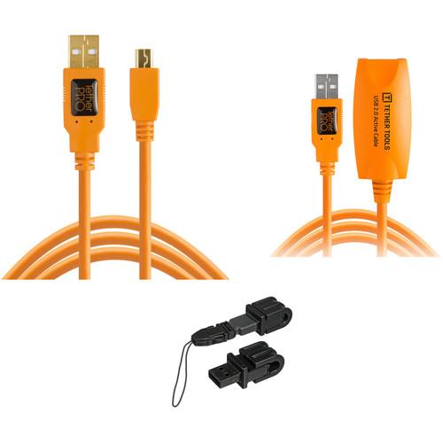 Tether Tools TetherPro USB 2.0 Cable, USB 2.0 Extension Cable & Jerkstopper Tethering Kit