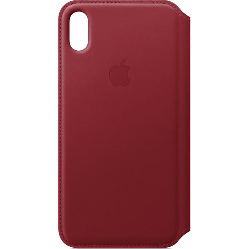 Apple iPhone Xs Max Leather Folio Case RED