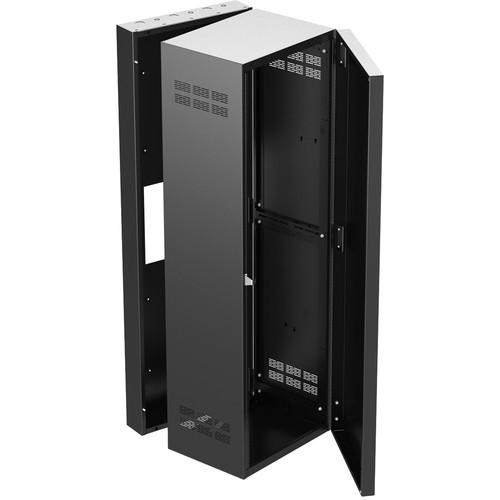 Atlas Sound 19" Wide Opening Stand-Alone Wall Cabinet With Adjustable Rails, 15"D Center Section - 35 Rack Unit