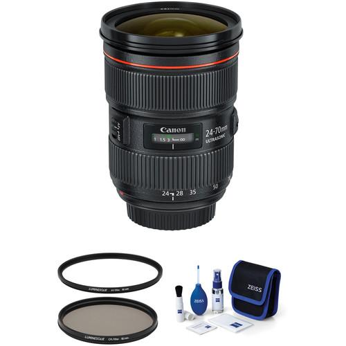 Canon EF 24-70mm f 2.8L II USM Lens with Accessories Kit