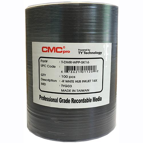 CMC Pro 4.7GB DVD-R 16x White Inkjet Hub Printable Discs