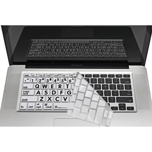 LogicKeyboard LogicSkin XLPrint Black on White Keyboard Cover for Aluminum Unibody MacBook