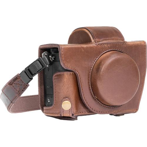 MegaGear Leather Camera Case with Strap for Canon PowerShot G5 X