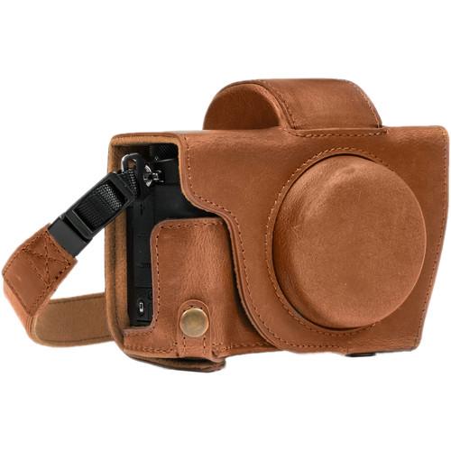 MegaGear Leather Camera Case with Strap for Canon PowerShot G5 X
