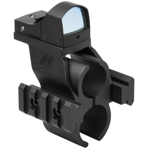 NcSTAR Barrel & Magazine Rail Mount and Green Micro-Dot Sight Combo for Mossberg 500 590