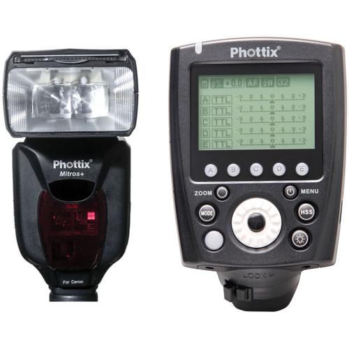 Phottix Mitros TTL Transceiver Flash with Odin II TTL Flash Trigger Kit for Canon Cameras
