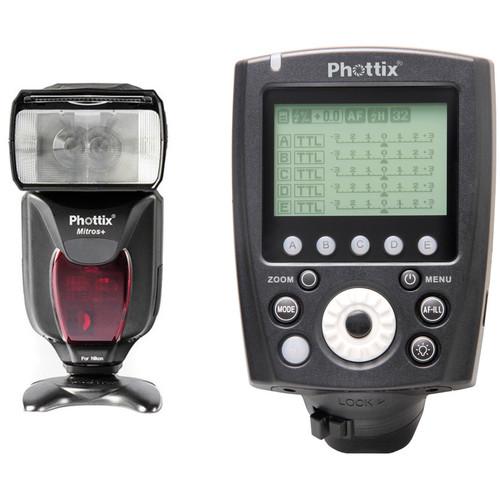 Phottix Mitros TTL Transceiver Flash with Odin II TTL Flash Trigger Kit for Nikon Cameras