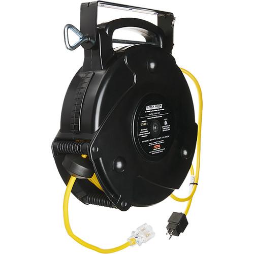 Stage Ninja 12-AWG 1-Outlet Retractable Power Reel with LED Power Indicator and Circuit Breaker