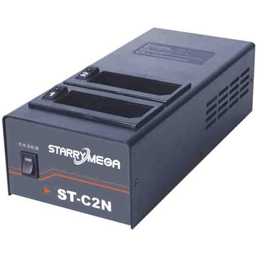 StarryMega Two-Position Simultaneous Charger for NP-1 Type Batteries