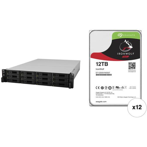 Synology RackStation RS3617RPxs 144TB 12-Bay NAS Enclosure Kit with Seagate NAS Drives