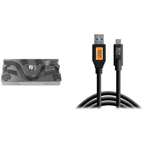 Tether Tools TetherPro USB Cable with TetherBLOCK Mounting Plate Kit