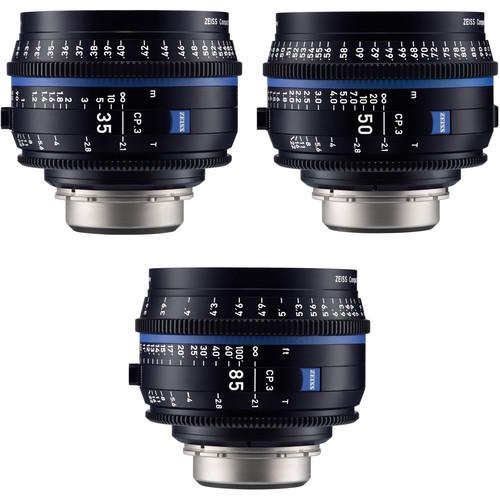 ZEISS CP.3 35, 50, 85mm Three Lens Kit