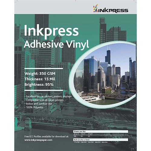 Inkpress Media Adhesive Vinyl for Inkjet - 17x22" - 20 Sheets