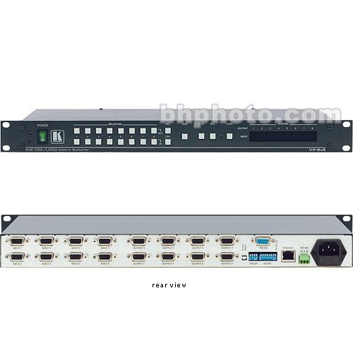 Kramer VP-8x8 Computer Graphic 8x8 Matrix Switcher - Graphic and HD Video, HD-15, RS-232, RS-485, IR Remote, Rackmountable