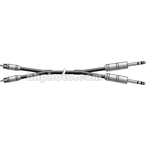 Pro Co Sound DK Series Dual Unbalanced 2 1 4" Male to 2 RCA Male Keyboard Patch Cable - 3