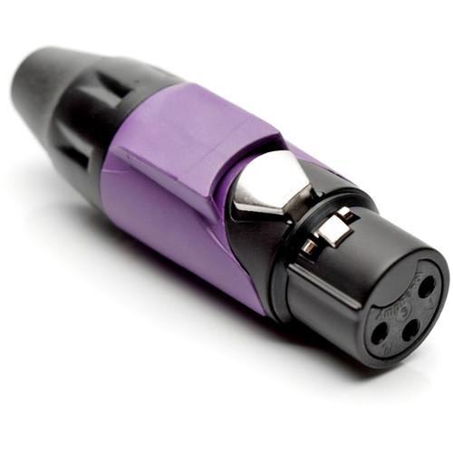 Amphenol AX3FB7M-AU 3-Pole Female XLR Connector with Gold Contacts and Black Finish
