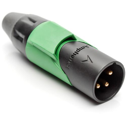 Amphenol AX3MB5M-AU 3-Pole Male XLR Connector with Gold Contacts