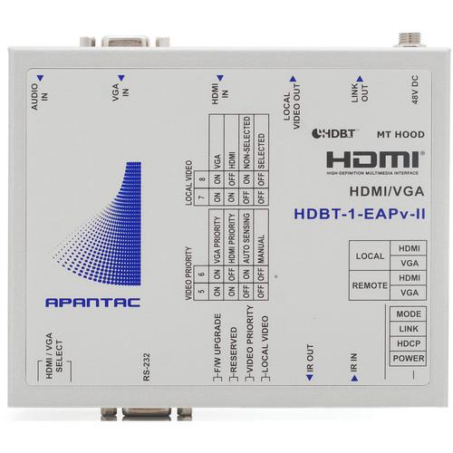 Apantac Switchable VGA or HDMI HDBaseT Extender with IR, RS232