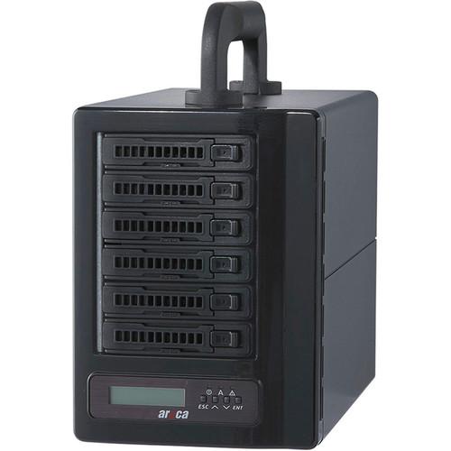 Areca 8050 6-Bay AC DC Mini Portable Raid Storage Enclosure With V-Mount Plate