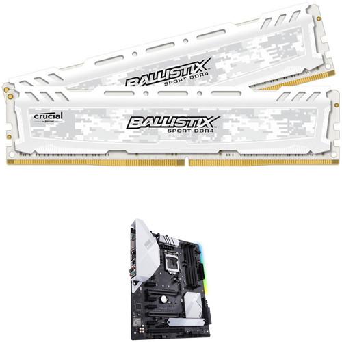 Ballistix 32GB Sport LT DDR4 Memory & ASUS Prime Z370-A II LGA 1151 ATX Motherboard Kit