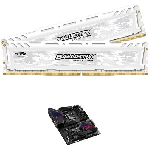 Ballistix 32GB Sport LT DDR4 Memory & ASUS ROG Maximus XI Hero LGA 1151 ATX Motherboard Kit