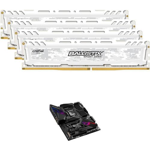 Ballistix 64GB Sport LT DDR4 Memory & ASUS ROG Maximus XI Hero LGA 1151 ATX Motherboard Kit