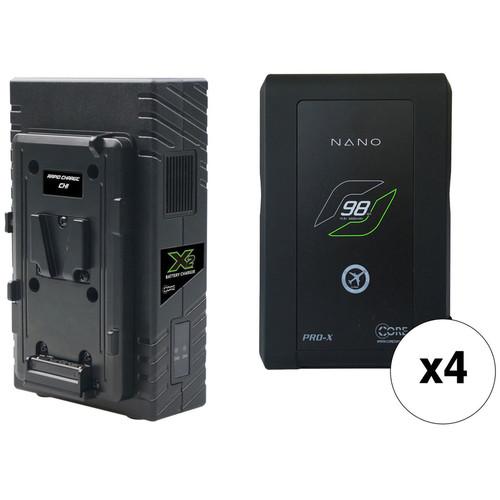 Core SWX Nano 4-Battery Kit with X2A Vertical Charger