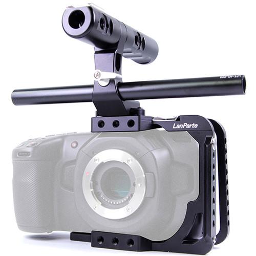 LanParte BMPCC4K Blackmagic Design Pocket Cinema Camera 4K Half Cage with Free Samsung SSD-T5 Clamp