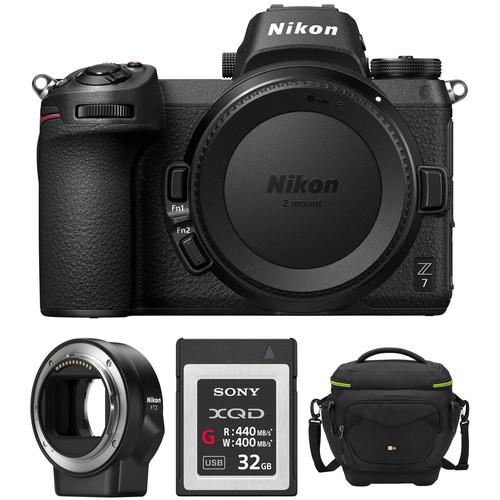 Nikon Z 7 Mirrorless Digital Camera with FTZ Mount Adapter and Bag Kit