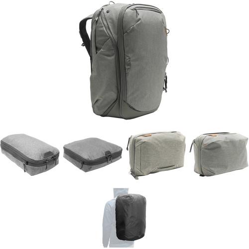Peak Design Travel Backpack, Tech Pouch, Wash Pouch, Rain Fly, Small and Medium Packing Cube