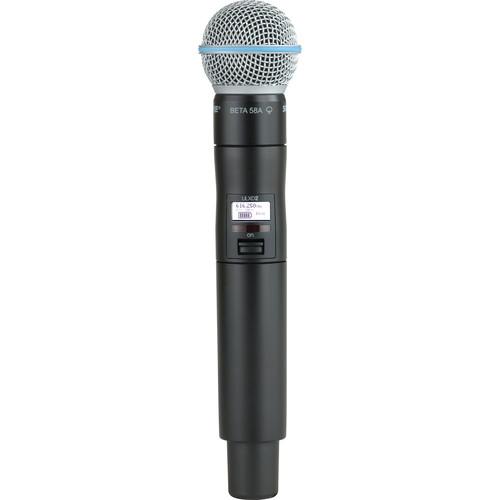 Shure ULXD2 VHF Handheld Transmitter with Beta 58A Microphone Capsule
