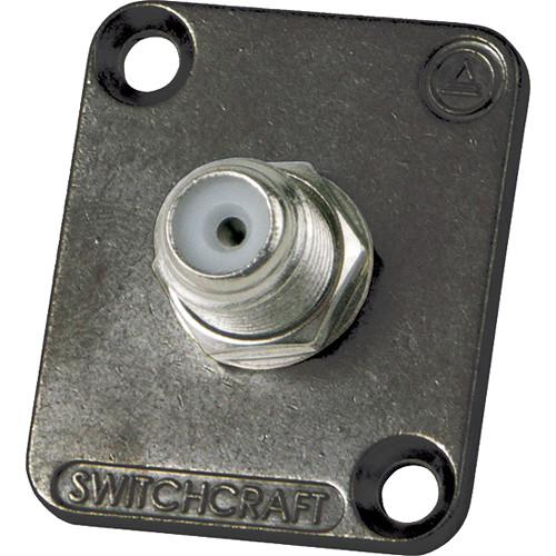 Switchcraft EH Series F-to-F Feed-Through Connector with Black Chrome Flange