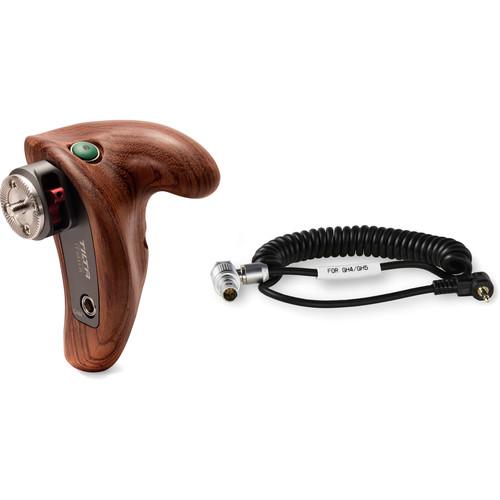 Tilta Right Side Wooden Handle 2.0 with Run Stop Button & Cable for PANASONIC GH4 GH5 GH5s