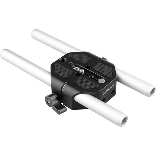 CAMVATE Baseplate with 7.9" 15mm Rods for Select Canon Sony Cameras