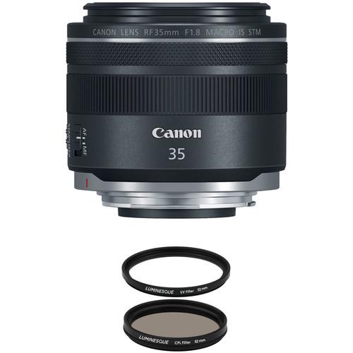 Canon RF 35mm f 1.8 IS Macro STM Lens with Filters Kit
