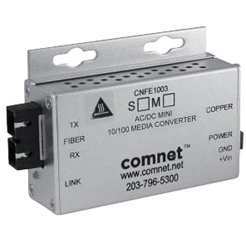 COMNET Multimode 10 100 Mbps Ethernet 1310 1550nm Mini AC DC Power Media Converter