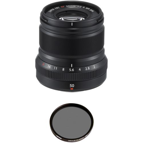 FUJIFILM XF 50mm f 2 R WR Lens with Circular Polarizer Filter Kit