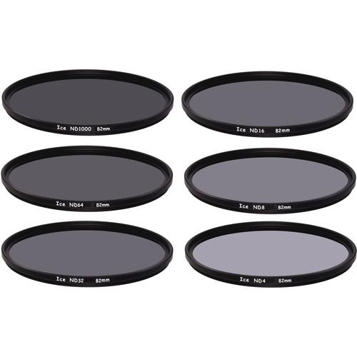 Ice 82mm ND4 ND8 ND16 ND32 ND64 ND1000 Wallet 6-Piece Filter Set