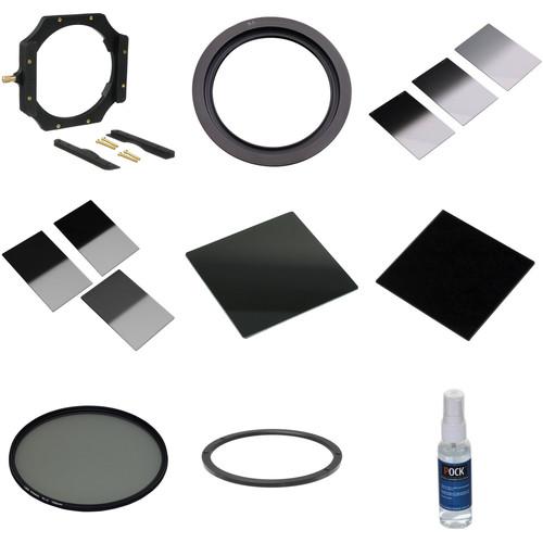 LEE Filters 100mm System Kit with 77mm Wide-Angle Lens Adapter Ring, Solid Neutral Density Filters, Graduated Neutral Density Filters, Circular Polarizer Filter, and Lens Cleaner