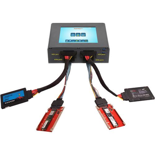 MediaClone SuperWiper Portable 8" 2-SATA 2 NVMe SFF-8639 Ports Fast Drive Eraser