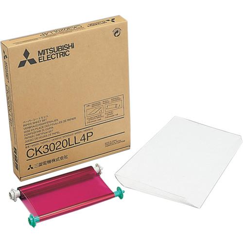 Mitsubishi CK-3020LL4P 8 x 12" Glossy Media Set