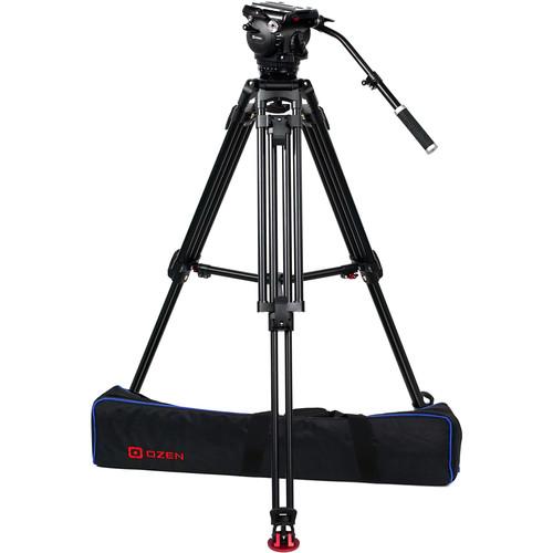 OZEN 100AL2HD 100mm Aluminum Tripod & Agile 20S Fluid Head System