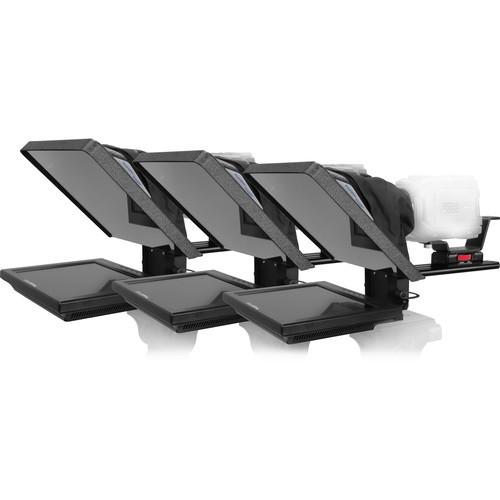 Prompter People FLEX-12 12" Rectangular Glass Teleprompter with Flip-Q Pro Software License & 25