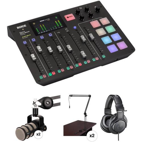 Rode RODECaster Pro Studio, with Dual PodMics and Dual Broadcast Arms Kit