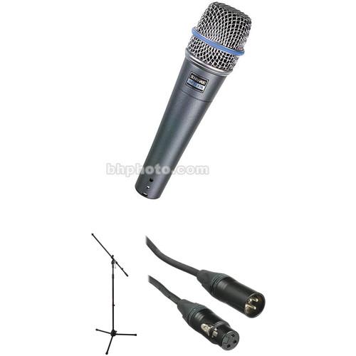 Shure Beta 57A Supercardioid Microphone with Stand and Cable Kit