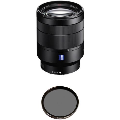 Sony Vario-Tessar T* FE 24-70mm f 4 Lens with Circular Polarizer Filter Kit