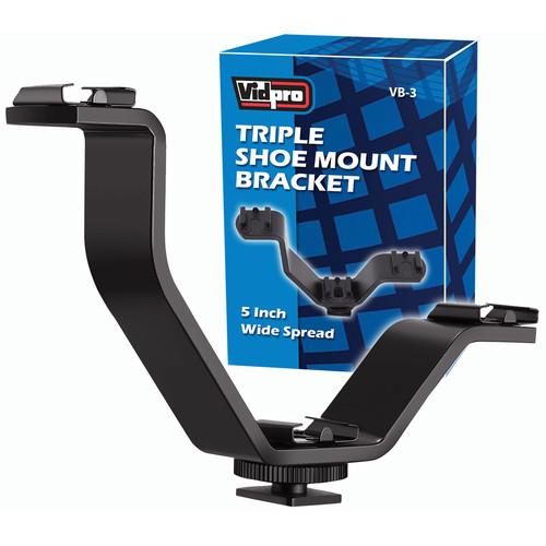 Vidpro VB-3 Triple Shoe Mount Bracket