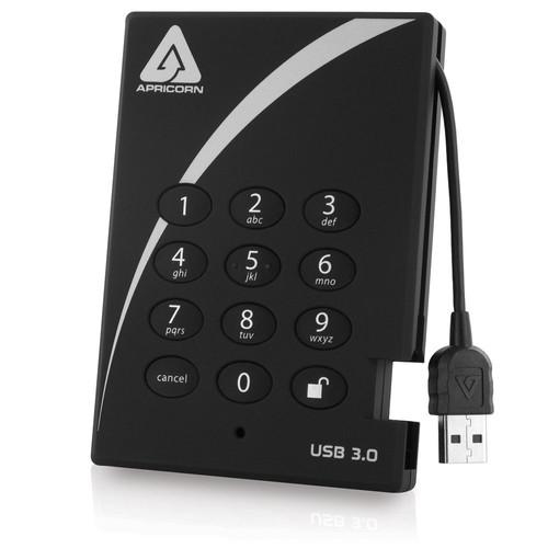 Apricorn 2TB Aegis Padlock USB 3.0 Hardware-Encrypted Solid State Drive