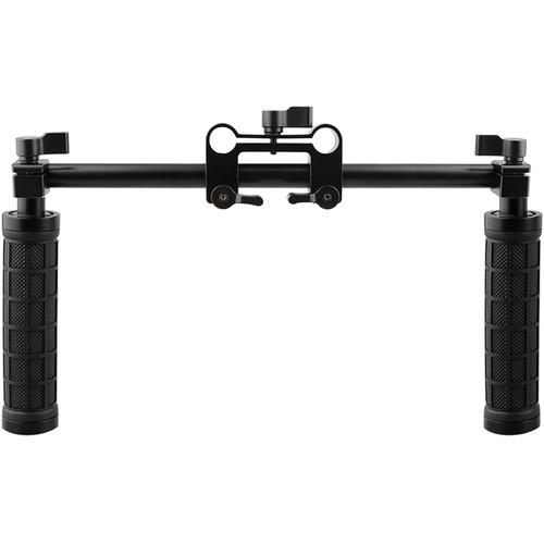 CAMVATE 15mm Rod and Rod Clamp with Two Handgrips Support Kit