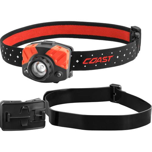 COAST FL75 Dual-Color Pure Beam Focusing LED Headlamp with Hard Hat Mount Kit